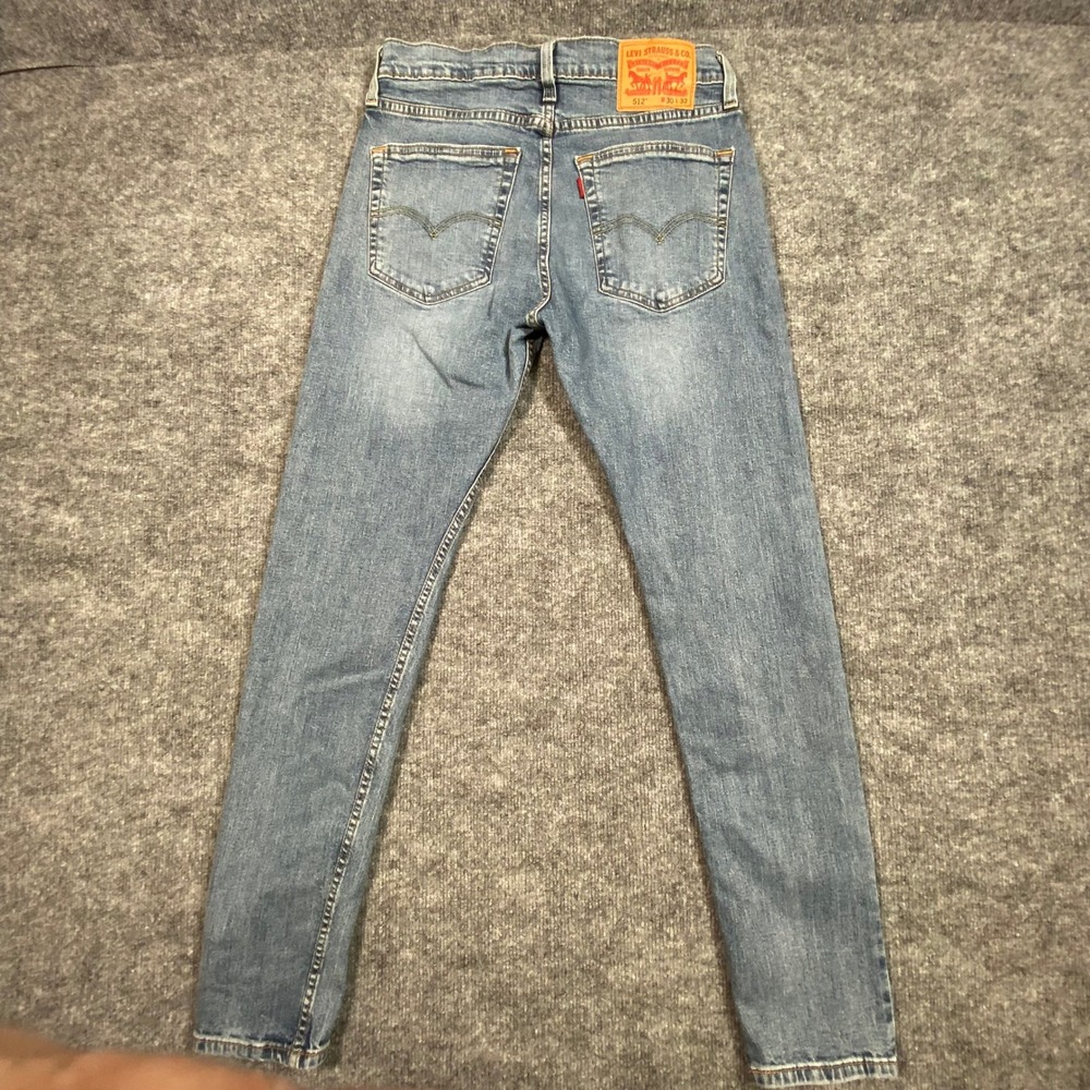 Levis 512 Slim Taper Fit Jeans Mens 30x32 Light Wash Denim